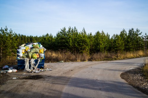 Crew wearing PPE during garden waste removal